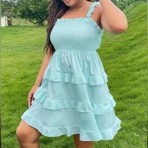 NWOT Shirred Tie-Back Dress